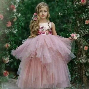 NWT Dollcake Stealing Kisses Couture Gown Frck Pink Tier sz 7